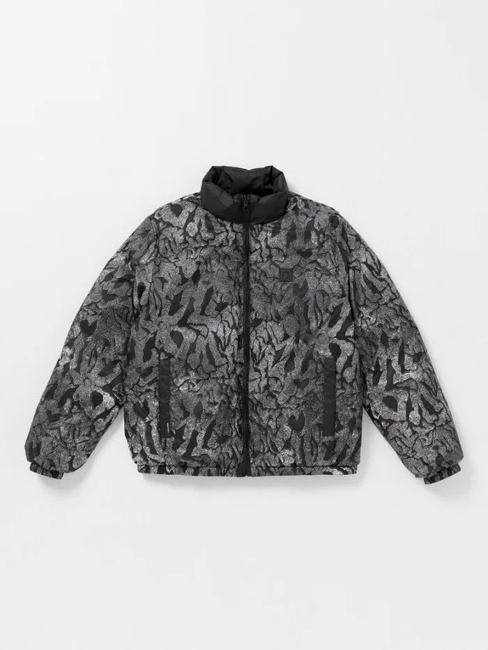 Mens Jackets Volcom Walltz Reversible Jacket 8211 Black White