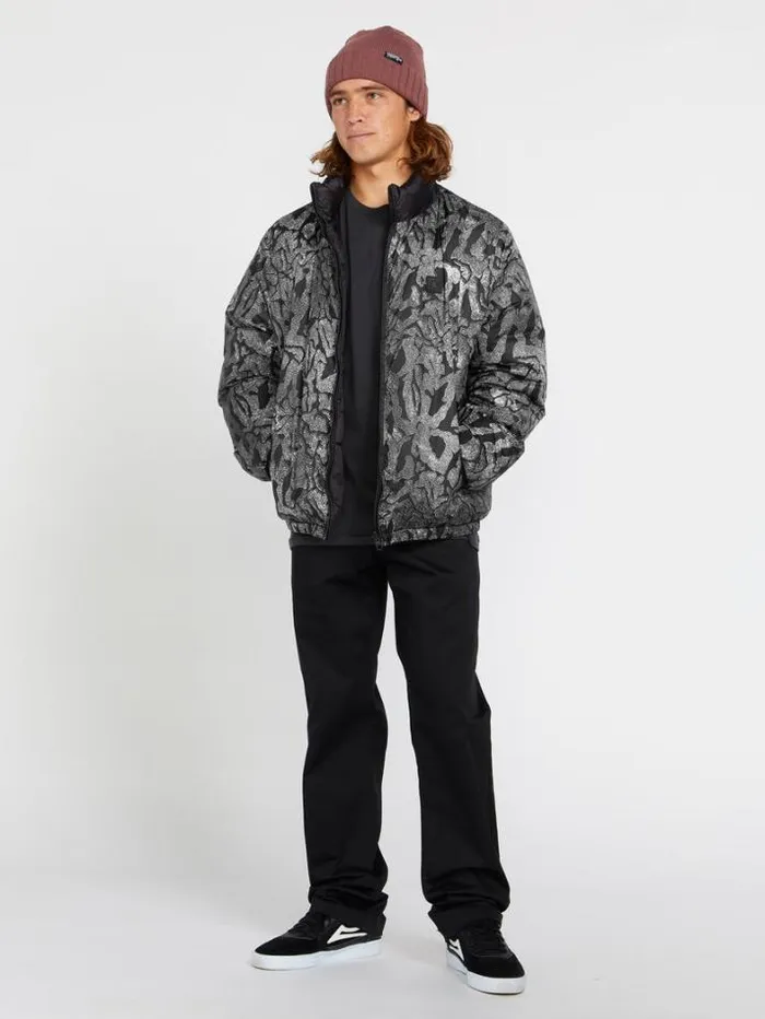 Mens Jackets Volcom Walltz Reversible Jacket 8211 Black White