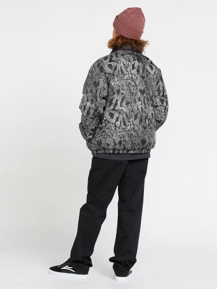 Mens Jackets Volcom Walltz Reversible Jacket 8211 Black White