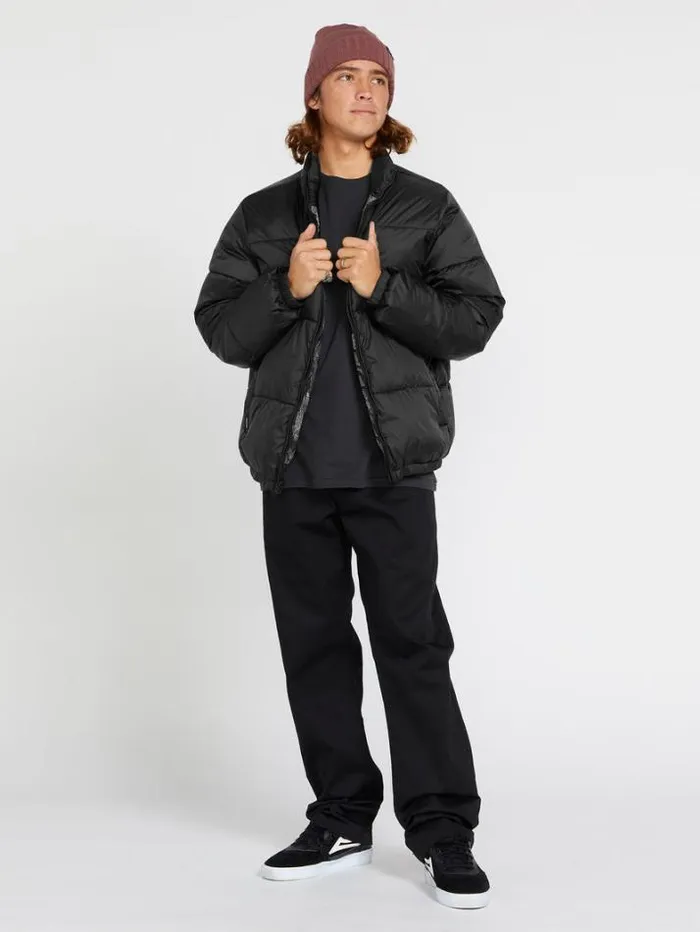 Mens Jackets Volcom Walltz Reversible Jacket 8211 Black White