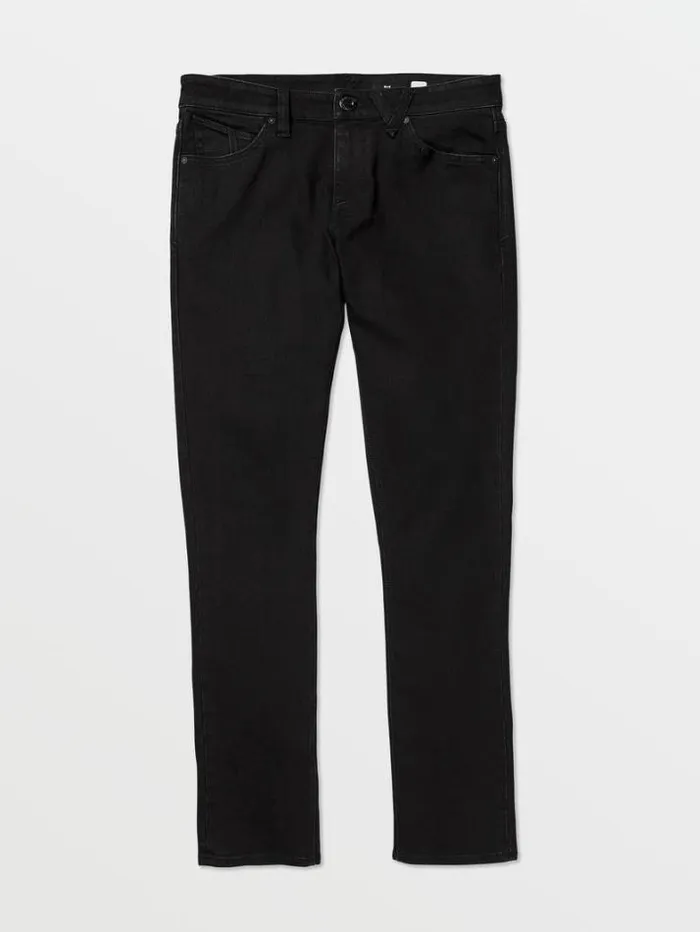 Mens Jeans Volcom 2X4 Skinny Fit Jeans 8211 Black Out