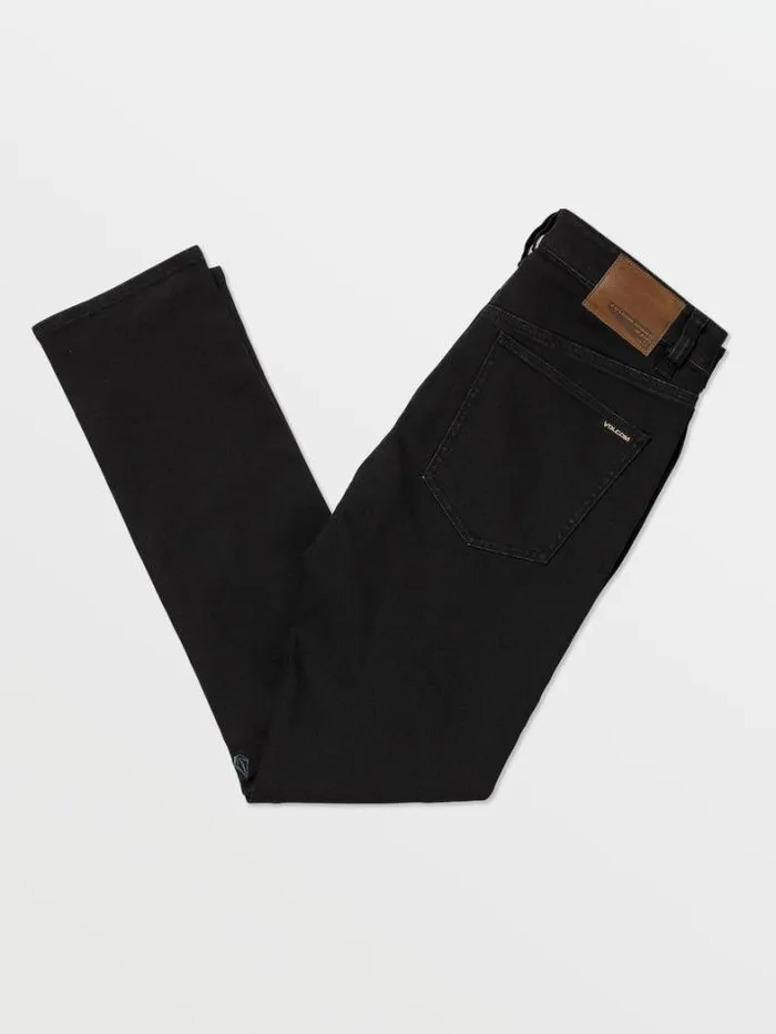 Mens Jeans Volcom 2X4 Skinny Fit Jeans 8211 Black Out