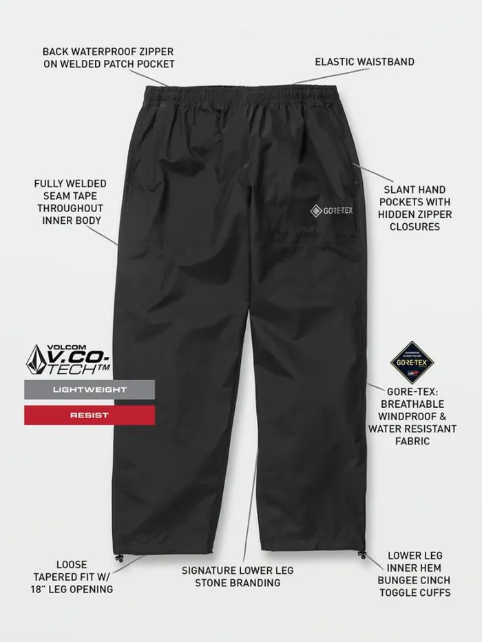 Mens Pants Volcom Outer Spaced GoreTex Pants 8211 Black