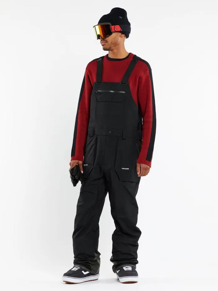 Mens Pants Volcom Rain GoreTex Bib Overalls 8211 Black