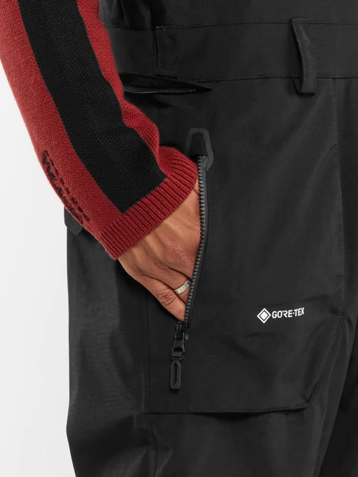Mens Pants Volcom Rain GoreTex Bib Overalls 8211 Black