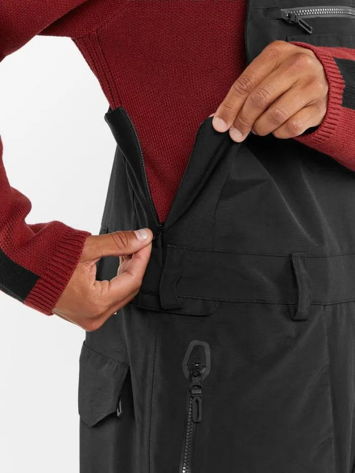 Mens Pants Volcom Rain GoreTex Bib Overalls 8211 Black