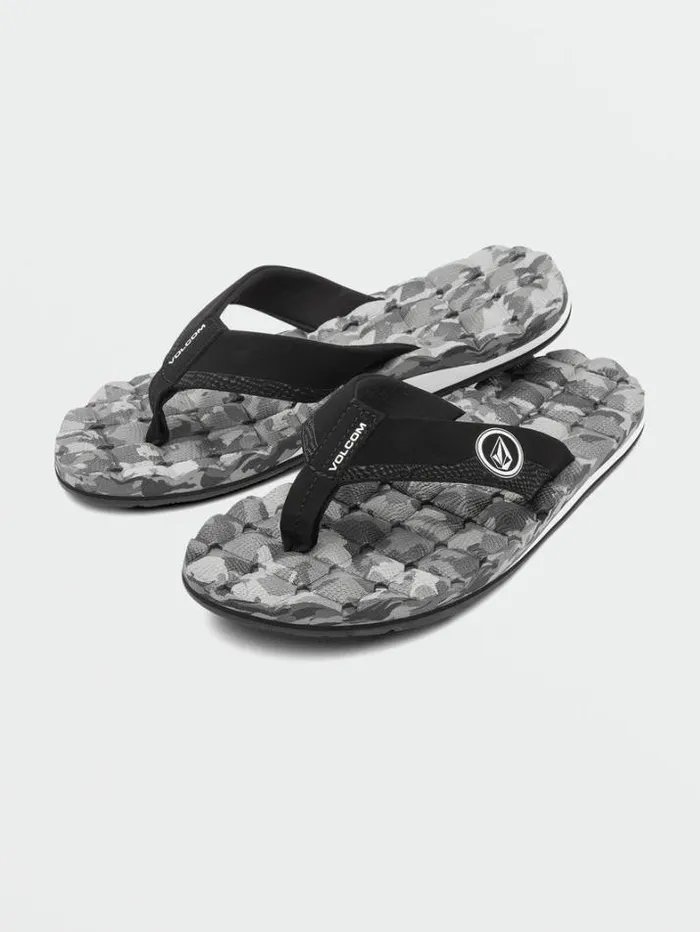 Mens Sandals Volcom Recliner Sandals 8211 Grey Combo