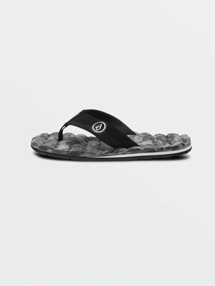Mens Sandals Volcom Recliner Sandals 8211 Grey Combo