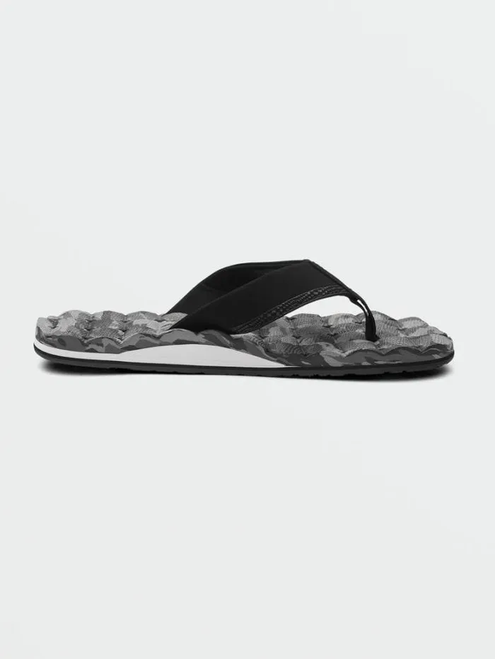 Mens Sandals Volcom Recliner Sandals 8211 Grey Combo