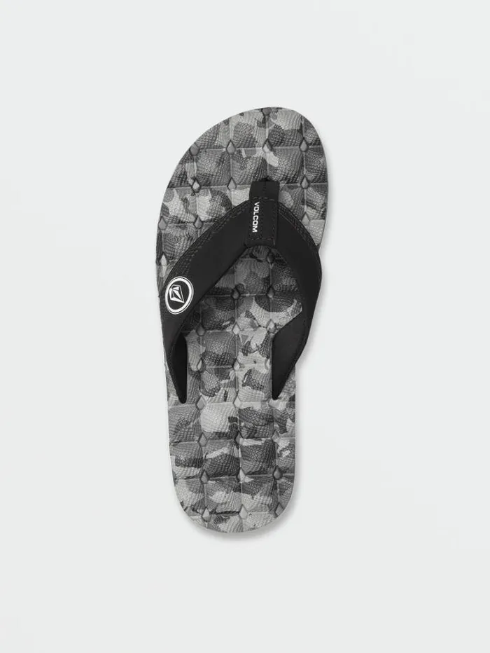 Mens Sandals Volcom Recliner Sandals 8211 Grey Combo