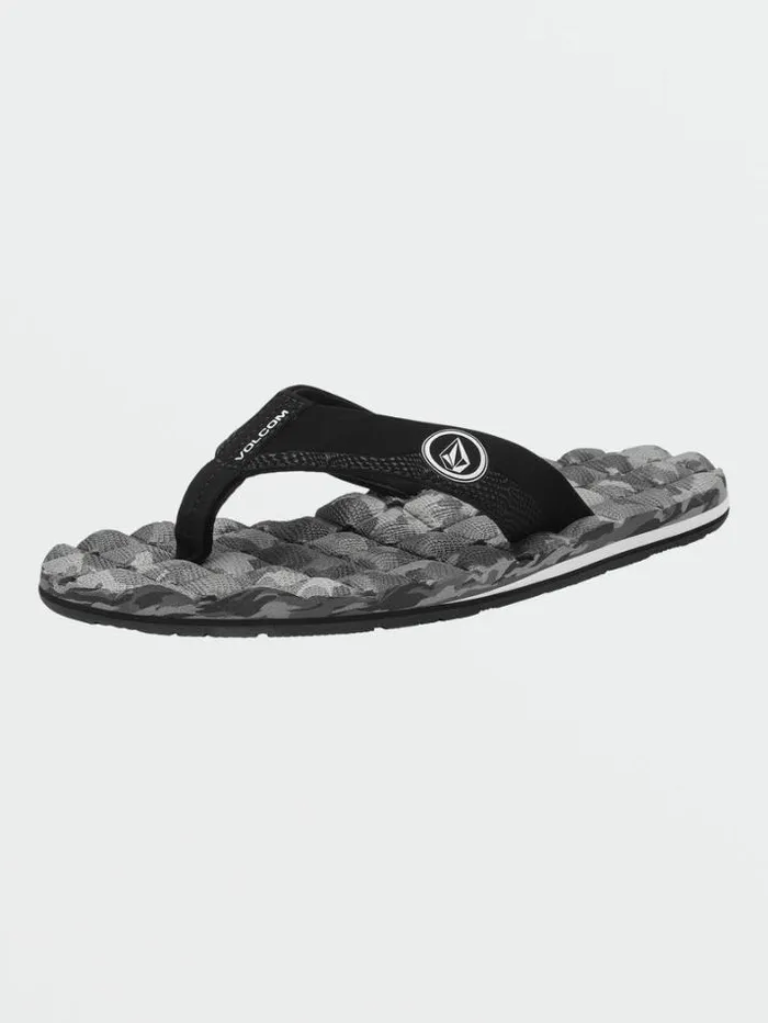 Mens Sandals Volcom Recliner Sandals 8211 Grey Combo