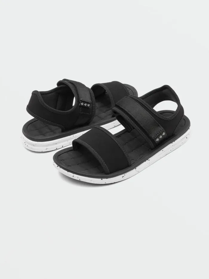 Mens Sandals Volcom VCo Draft Sport Sandals 8211 Black White