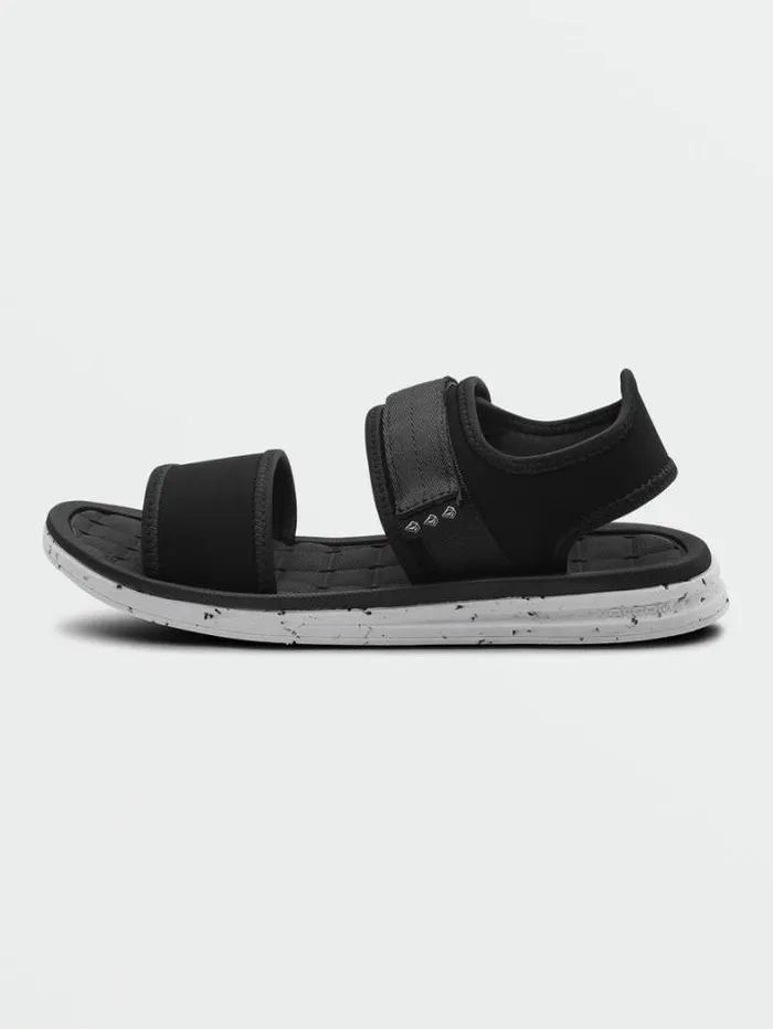Mens Sandals Volcom VCo Draft Sport Sandals 8211 Black White