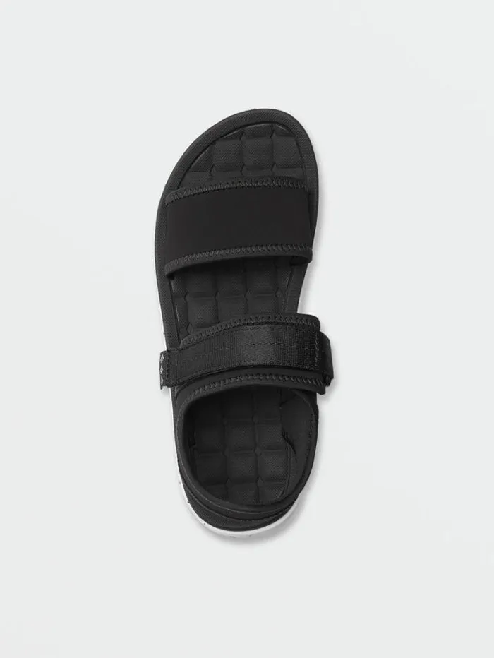 Mens Sandals Volcom VCo Draft Sport Sandals 8211 Black White