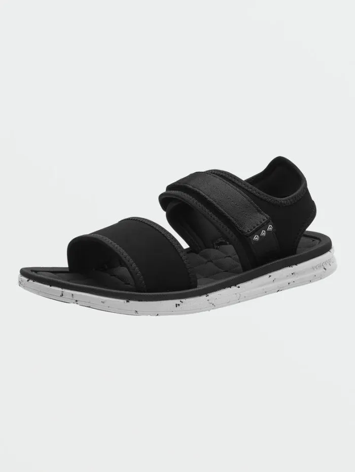 Mens Sandals Volcom VCo Draft Sport Sandals 8211 Black White