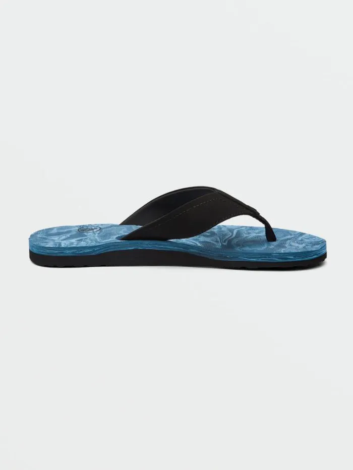 Mens Sandals Volcom Victor Sandals 8211 Aged Indigo