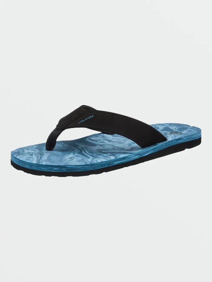Mens Sandals Volcom Victor Sandals 8211 Aged Indigo