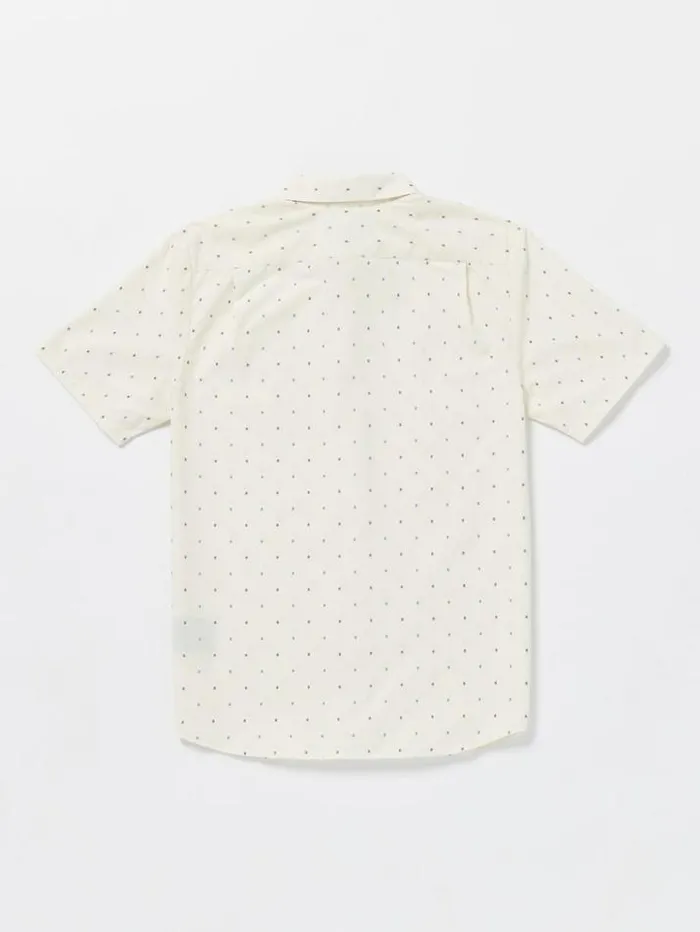 Mens Shirts and Flannels Volcom Hone Stone Woven Short Sleeve Shirt 8211 Off White