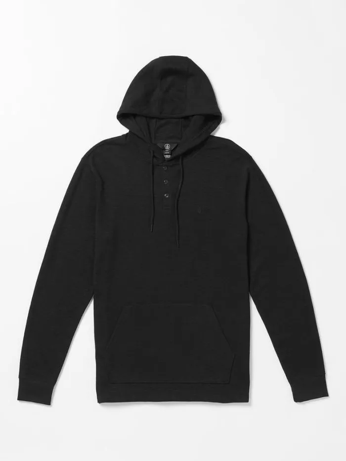 Mens Shirts and Flannels Volcom Murph Thermal Long Sleeve Tee 8211 Black