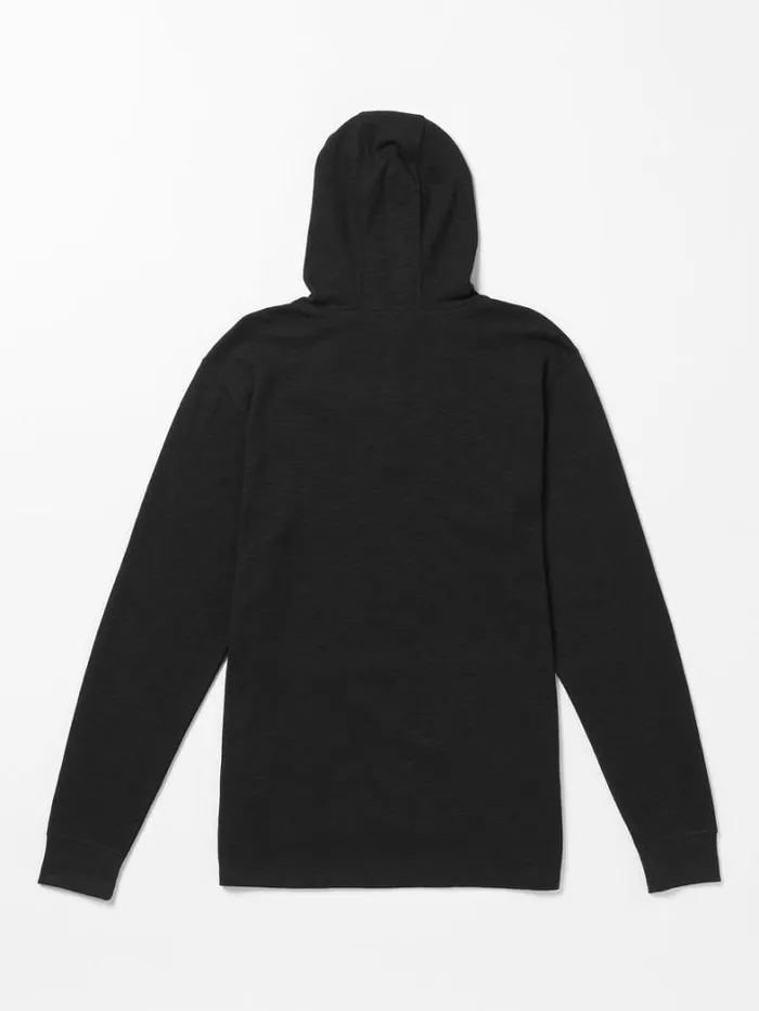 Mens Shirts and Flannels Volcom Murph Thermal Long Sleeve Tee 8211 Black