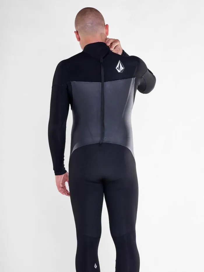 Mens Wetsuits Volcom Modulator 32mm Long Sleeve Back Zip Fullsuit 8211 Black