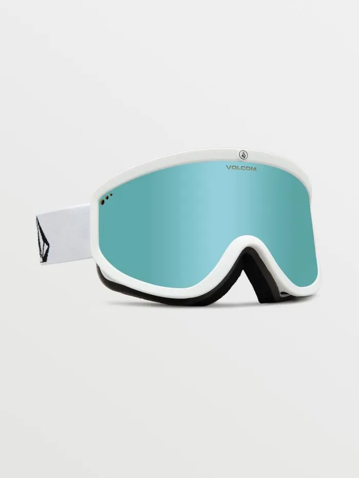 MensWomensKids Accessories Volcom Footprints Goggle 8211 Matte White Stone Ice Chrome