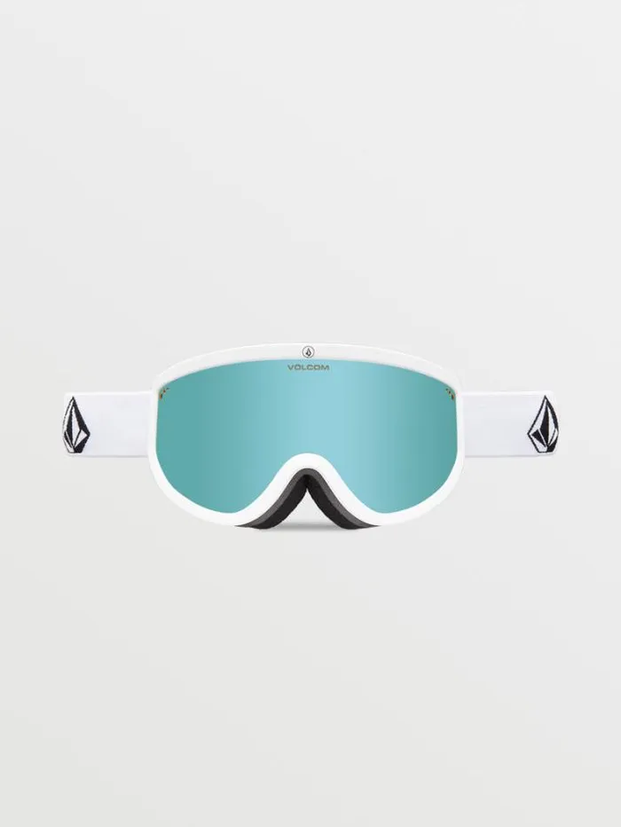 MensWomensKids Accessories Volcom Footprints Goggle 8211 Matte White Stone Ice Chrome