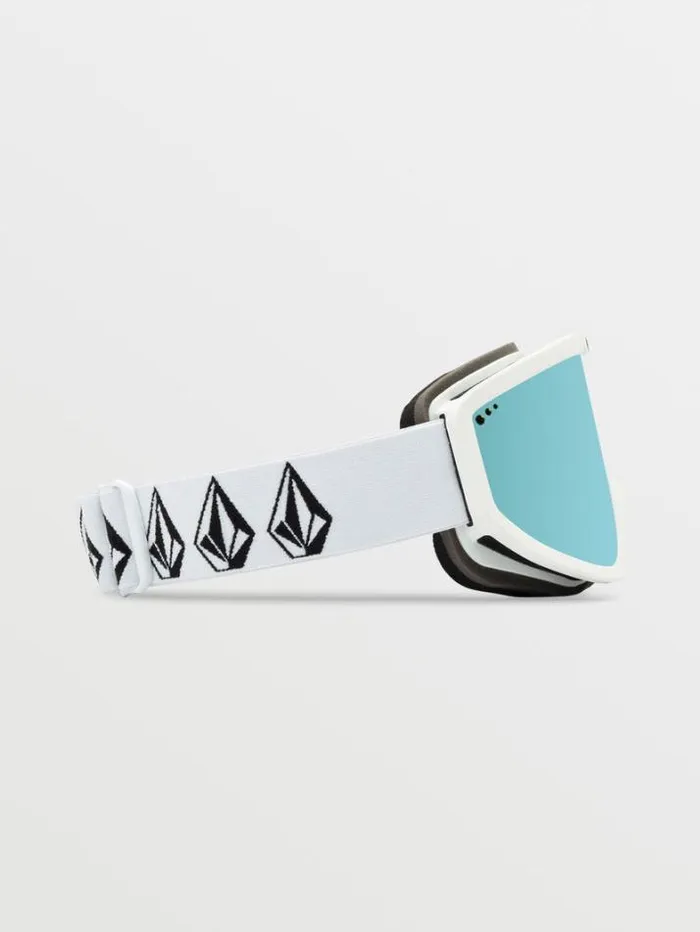 MensWomensKids Accessories Volcom Footprints Goggle 8211 Matte White Stone Ice Chrome
