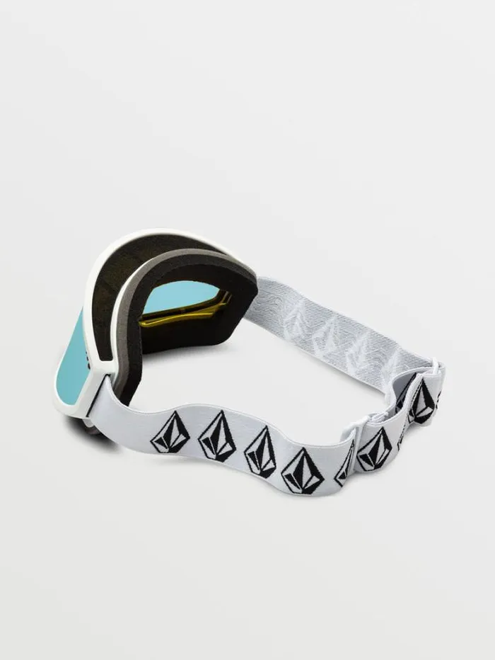 MensWomensKids Accessories Volcom Footprints Goggle 8211 Matte White Stone Ice Chrome