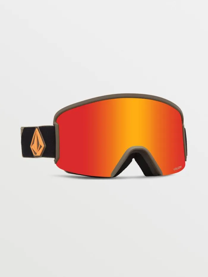MensWomensKids Accessories Volcom Garden Goggle 8211 MilitaryGold Red ChromeBL