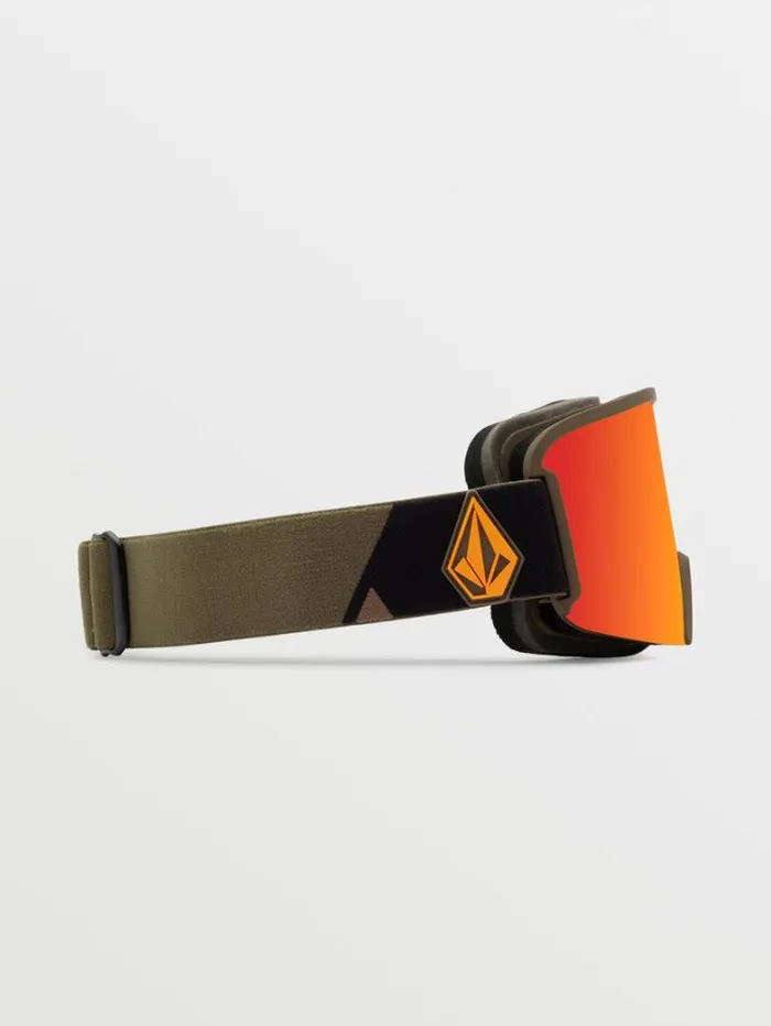 MensWomensKids Accessories Volcom Garden Goggle 8211 MilitaryGold Red ChromeBL