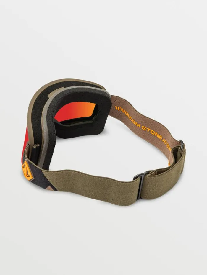 MensWomensKids Accessories Volcom Garden Goggle 8211 MilitaryGold Red ChromeBL