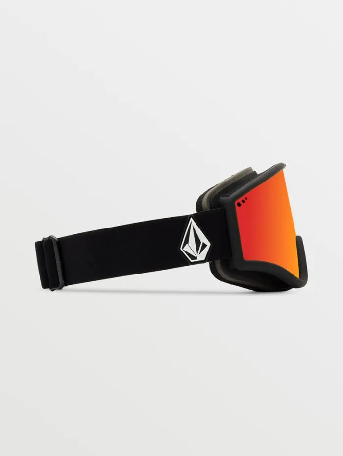 MensWomensKids Goggles Volcom Yae Goggle 8211 Matte Black Red ChromeBL