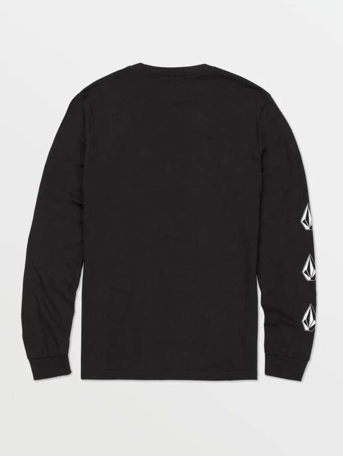 MensWomens Mountain Biking Volcom Iconic Stone Long Sleeve Tee 8211 Black
