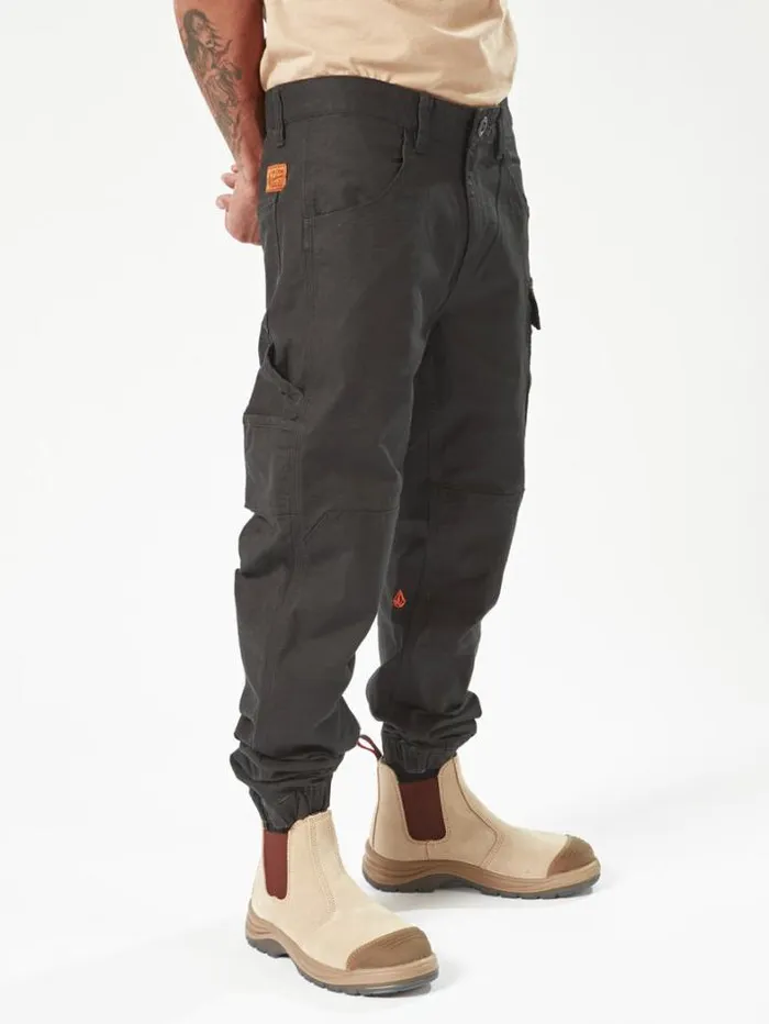 MensWorkwear Pants Volcom Caliper Cuff Pants 8211 Black