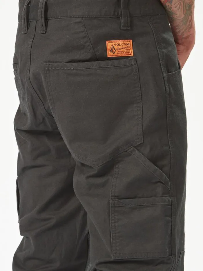 MensWorkwear Pants Volcom Caliper Cuff Pants 8211 Black