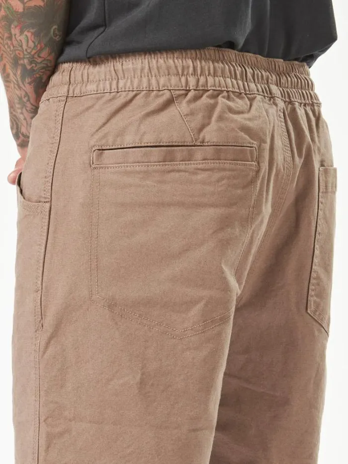 MensWorkwear Shorts Volcom Workwear Caliper Elastic Waist Shorts 8211 Brindle