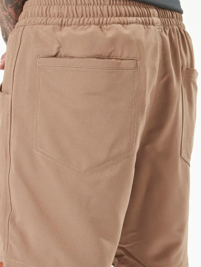 MensWorkwear Shorts Volcom Workwear Slab Elastic Waist Shorts 8211 Brindle