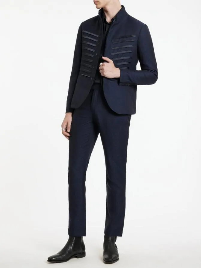MERCER PANTS Blue Black Clothing John Varvatos Dress Pants