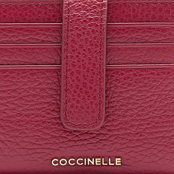 Metallic Soft Sangria Women Coccinelle Wallets and Small Leather Goods