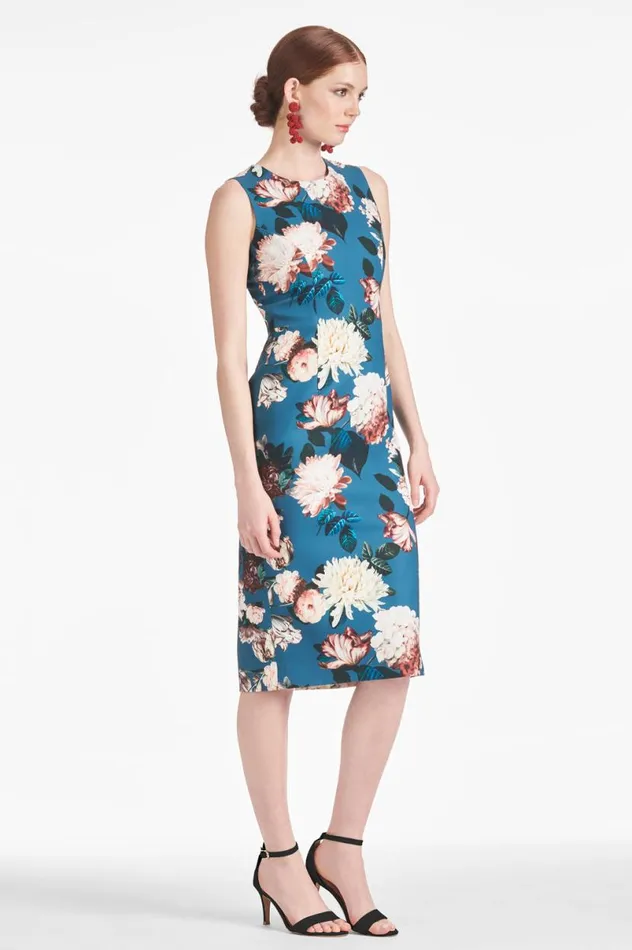 Midi Women Sachin and Babi Anna Dress 8211 Teal Garden