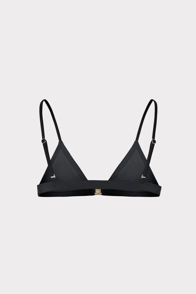 Milly Amalfi Color Block Bikini Top Black Multi Women Swim and Coverups