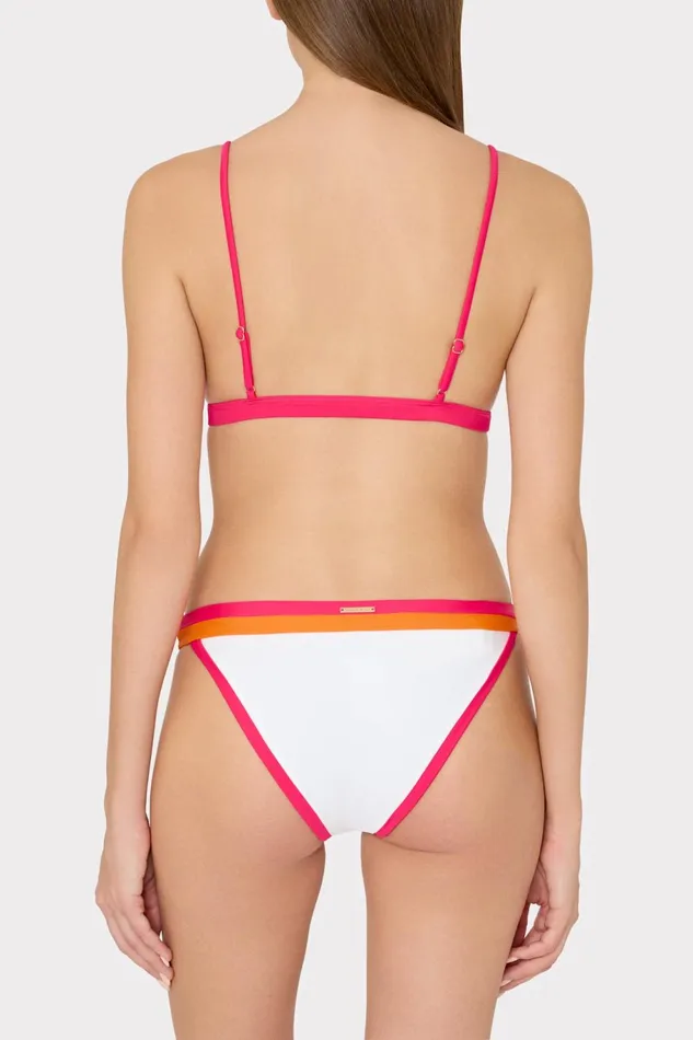 Milly Amalfi Color Block Bikini Top Pink Multi Women Bikinis Milly Amalfi Color Block Bikini Top Pink Multi Women Bikinis