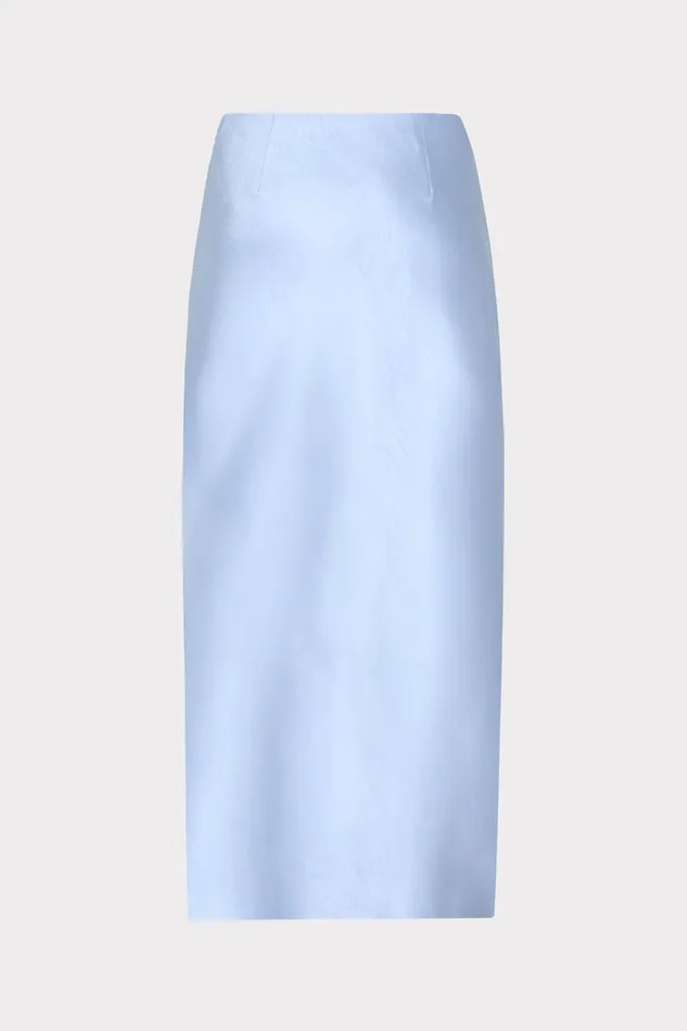 Milly Ella Hammered Satin Skirt Ice Blue Women Matching Sets