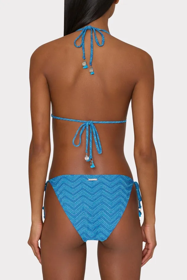 Milly Jacquard String Bikini Top Blue Multi Women Bikinis Milly Jacquard String Bikini Top Blue Multi Women Bikinis