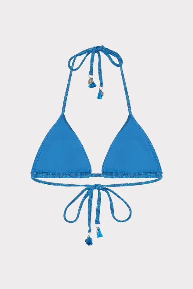 Milly Jacquard String Bikini Top Blue Multi Women Bikinis Milly Jacquard String Bikini Top Blue Multi Women Bikinis