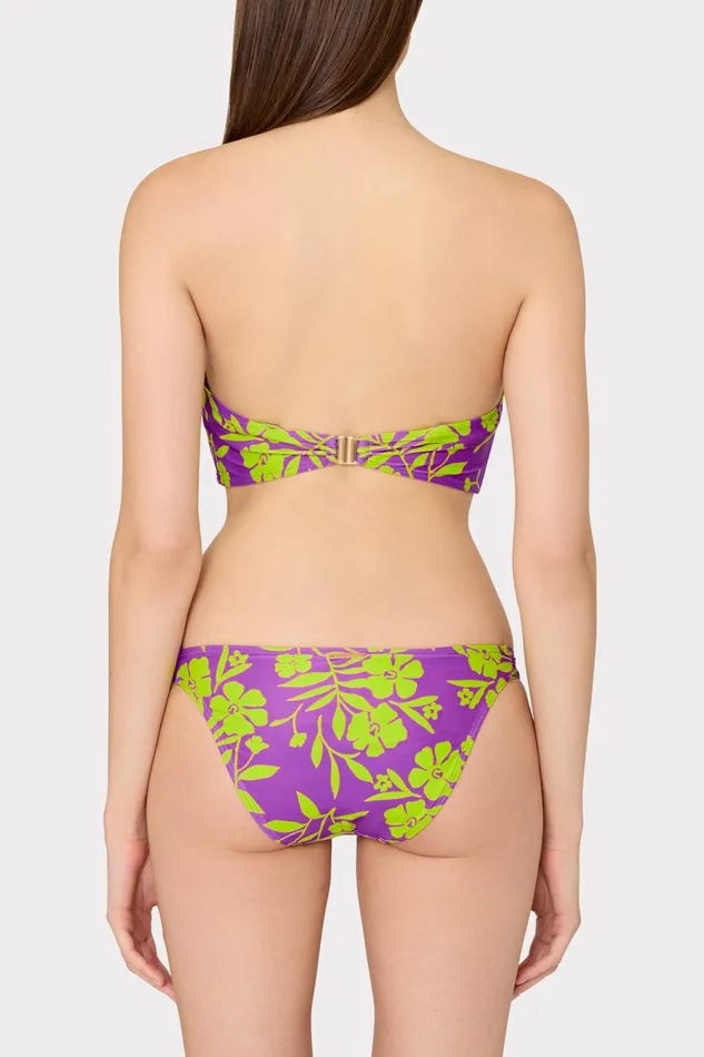 Milly Marigold Aroma Ruched Sides Bikini Bottom Purple Multi Women Bikinis Milly Marigold Aroma Ruched Sides Bikini Bottom Purple Multi Women Bikinis