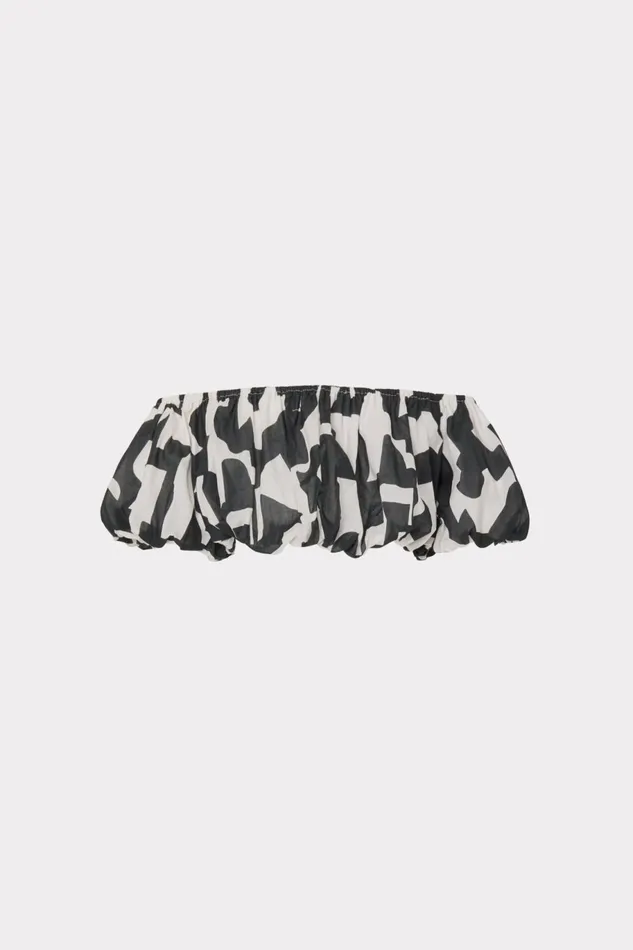 Milly Mason Modern Geo Off The Shoulder Top Blackecru Women Swim and Coverups Milly Mason Modern Geo Off The Shoulder Top Blackecru Women Swim and Coverups