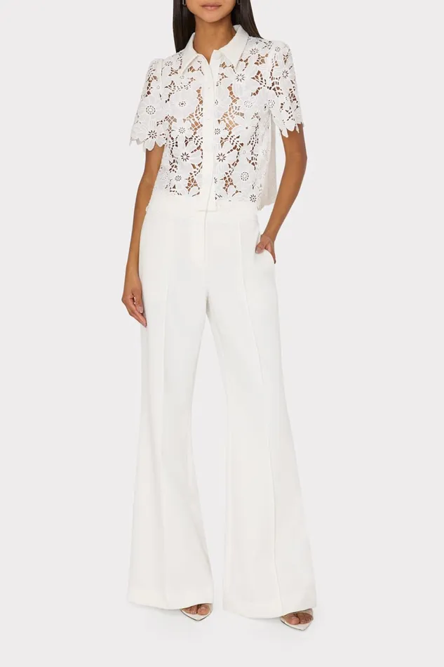 Milly Nash Cady Pants Ecru Women Pants