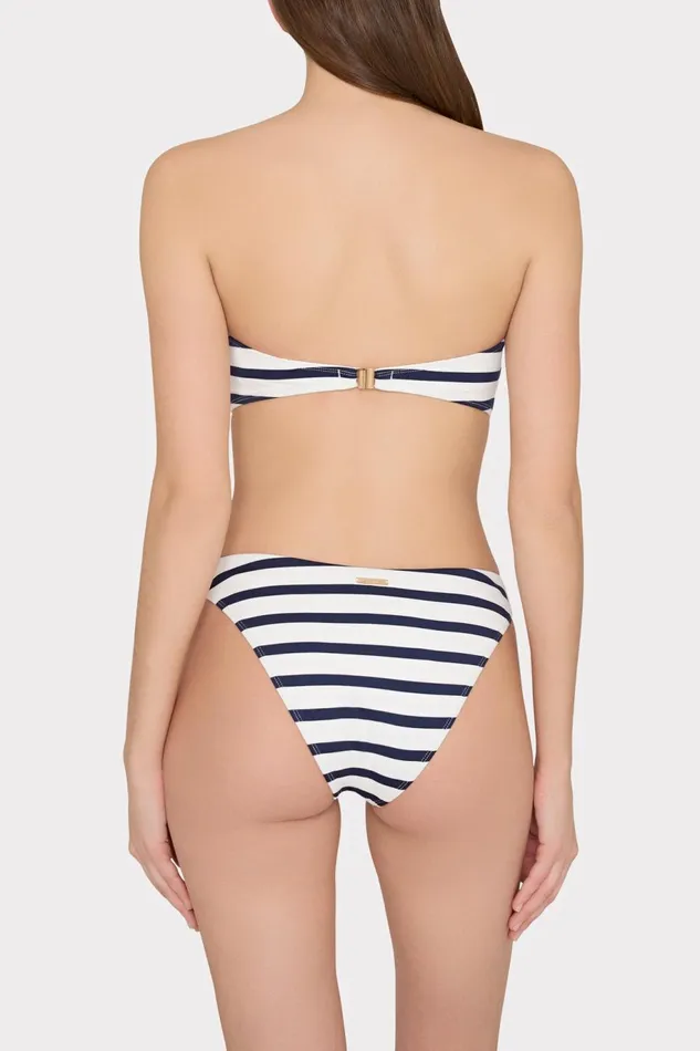 Milly Nautical Stripe Bikini Top Navywhite Women Swim and Coverups